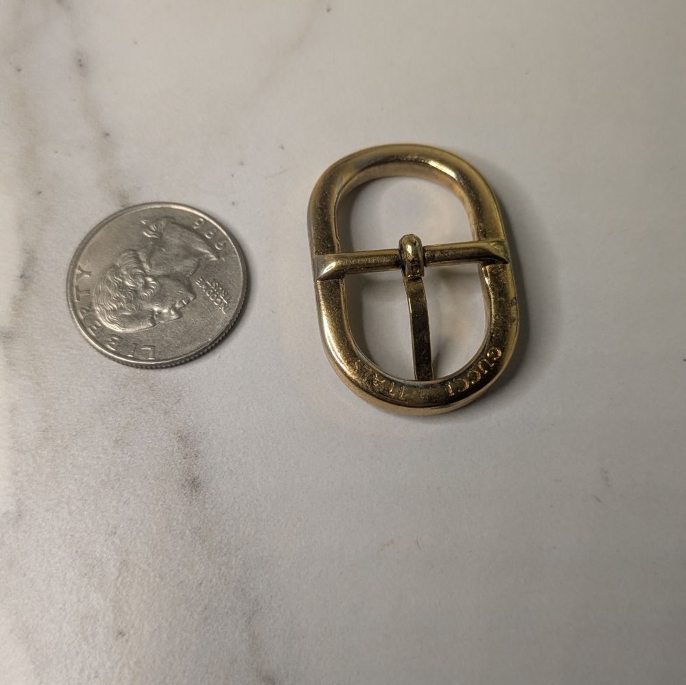 Vintage Gucci Gold Buckle From Purse Strap, Set Of Two - Picture 4 of 4